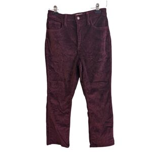 Universal Thread Burgundy Corduroy High Rise Ankle Length Bootcut Pant Size 6